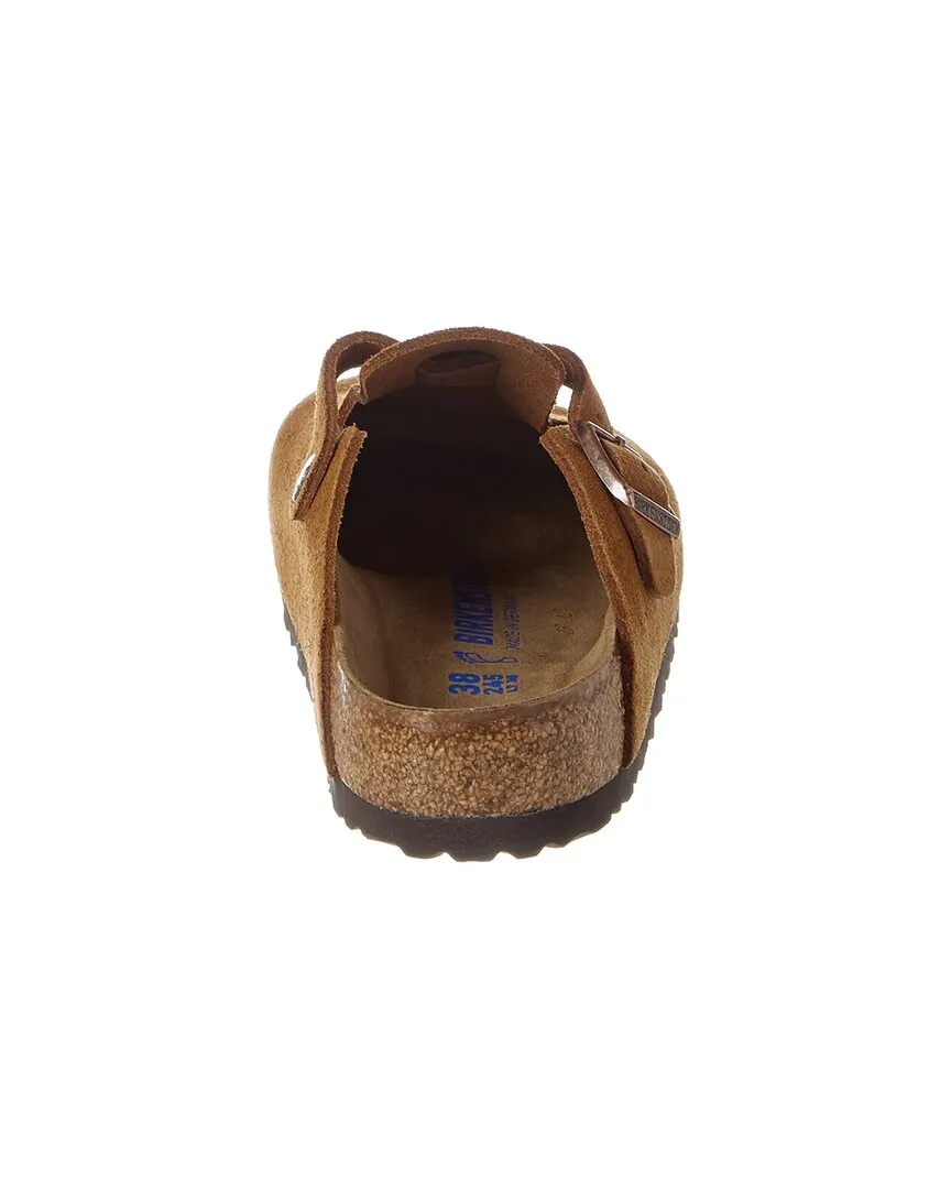 Birkenstock Boston Clogue en daim avec semelle intérieure douce