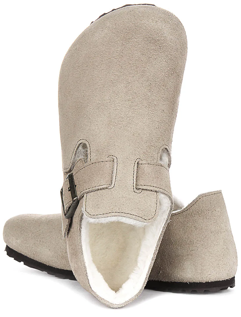 Birkenstock London en daim couleur taupe | Chaussures à ajustement régulier Birkenstock
