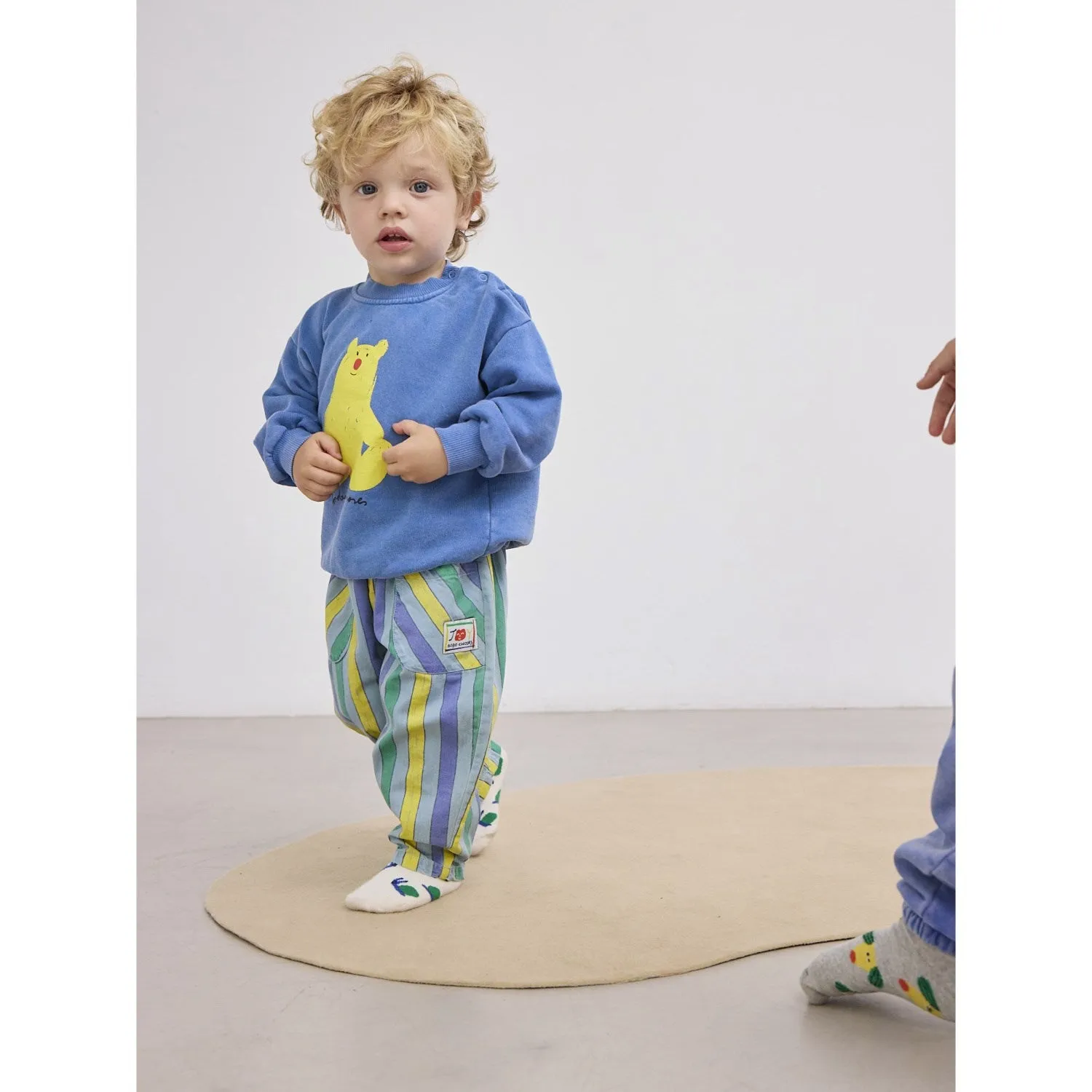 Bobo Choses Pantalon en Jean à Rayures Multicolores Bleu Clair Bobo-Choses
