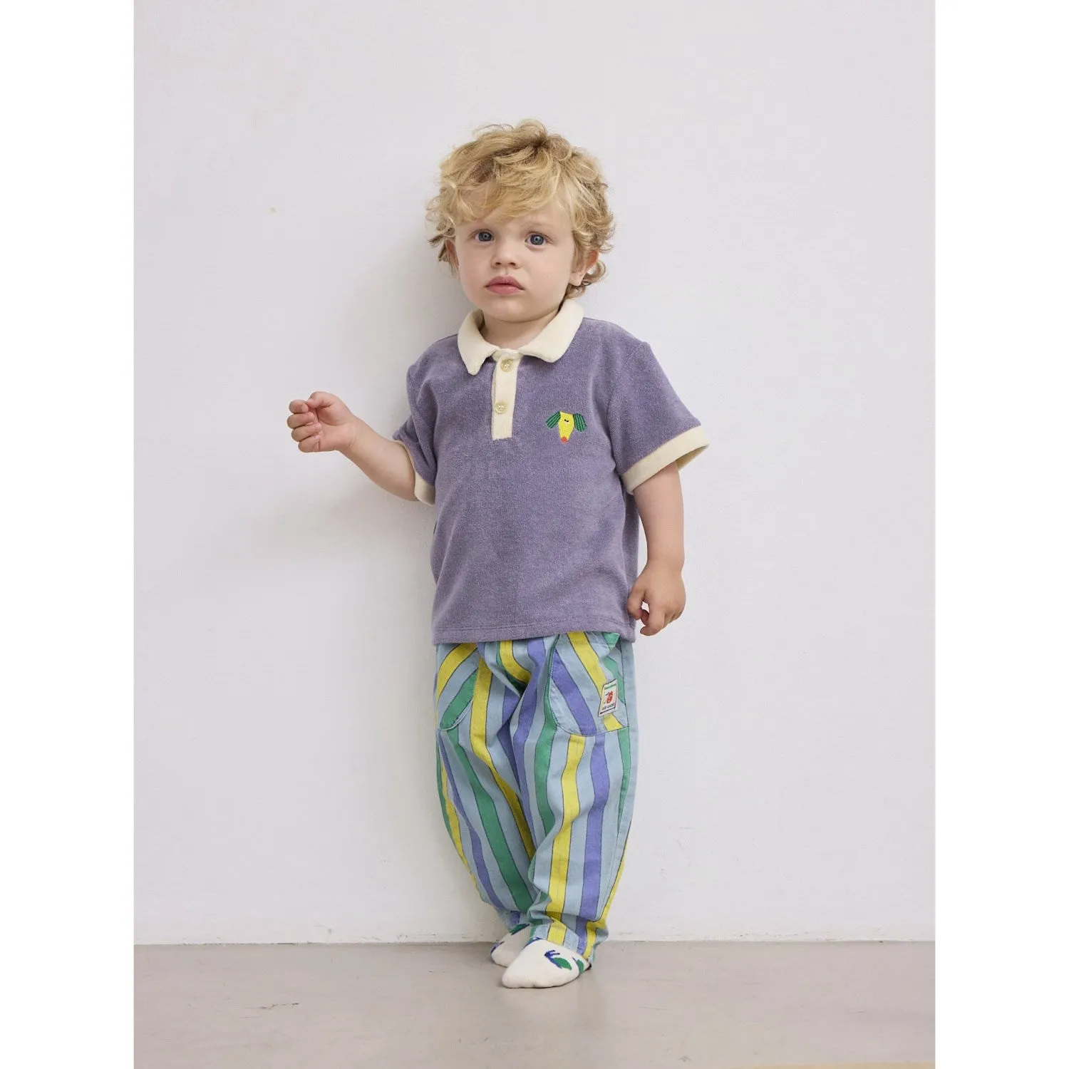 Bobo Choses Pantalon en Jean à Rayures Multicolores Bleu Clair Bobo-Choses