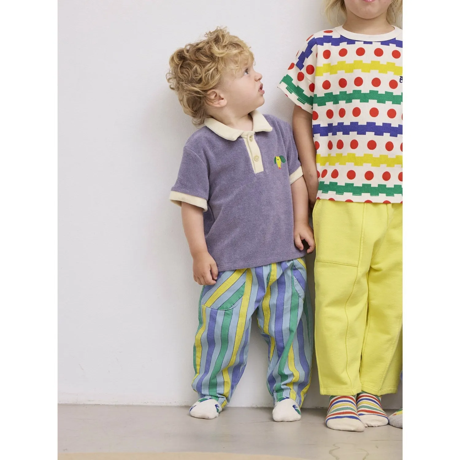 Bobo Choses Pantalon en Jean à Rayures Multicolores Bleu Clair Bobo-Choses
