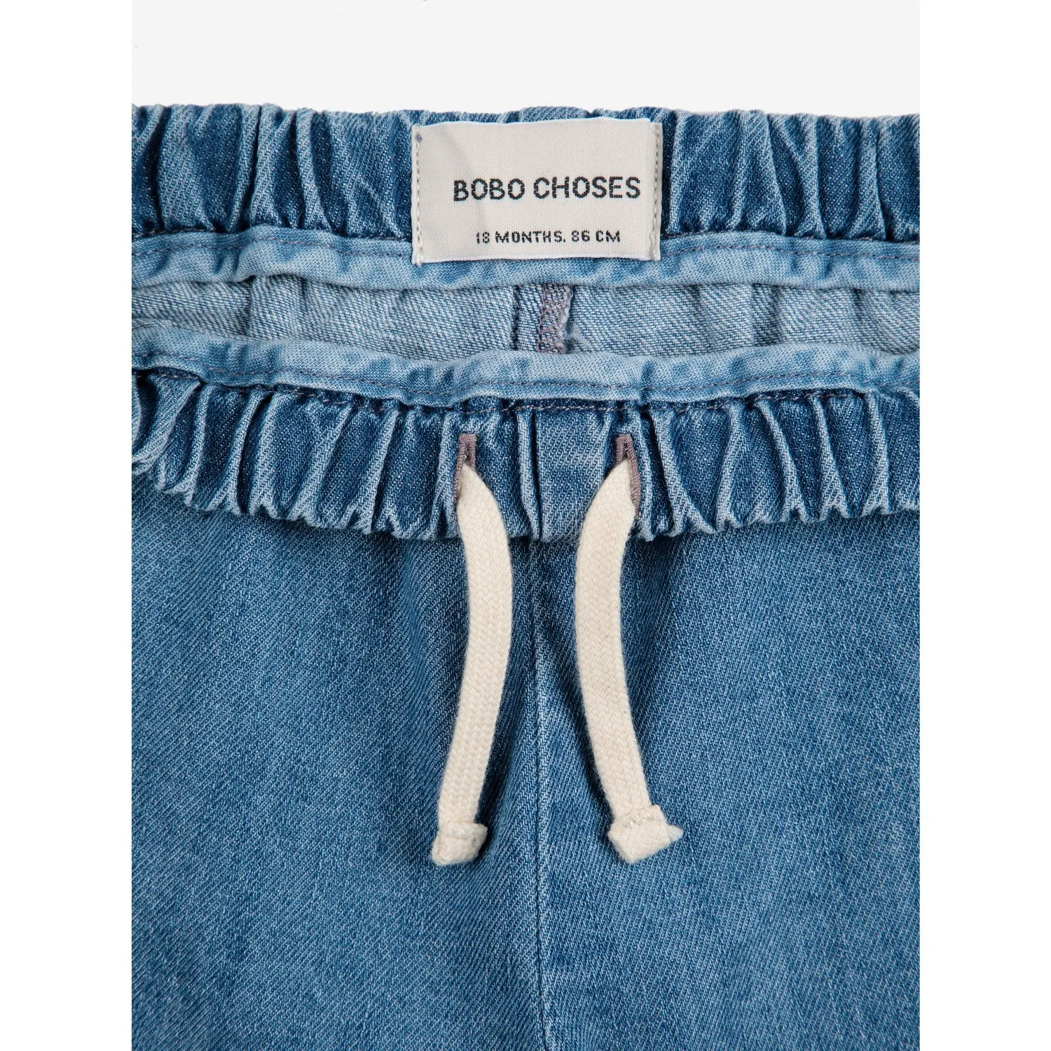 Bobo Choses Pantalon en Denim Multicolore Poma Bleu Clair Bobo-Choses