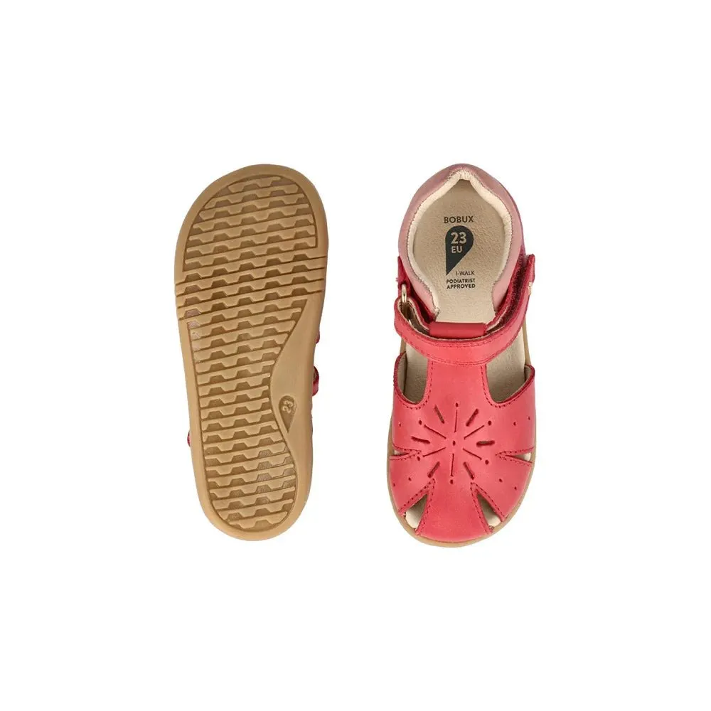 Bobux : Sandales I-Walk Compass pour Filles - Rouge Minéral   Rose