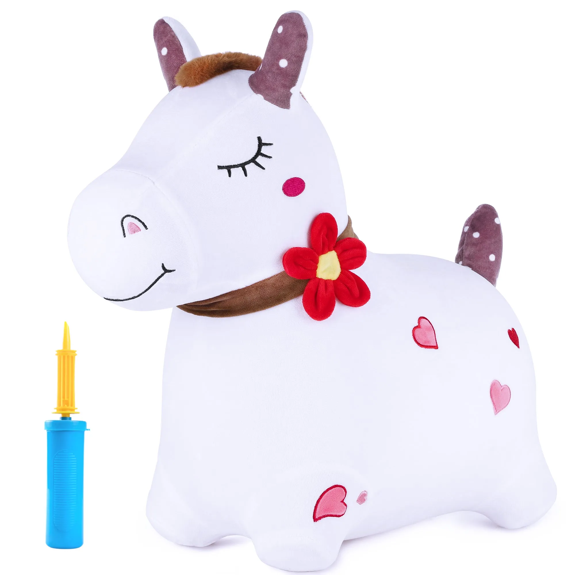 Cheval à Bascule Blanc Bouncy Pals