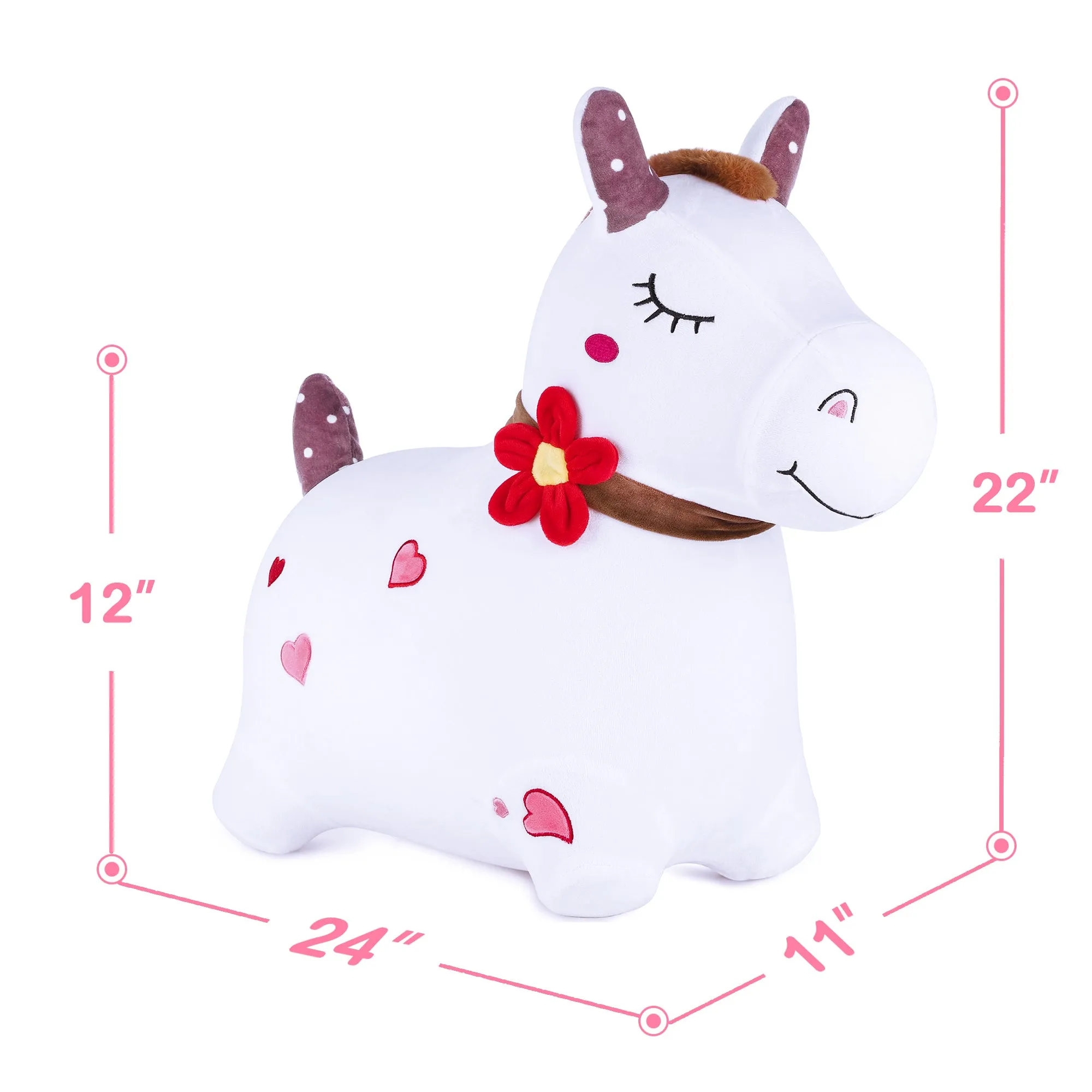 Cheval à Bascule Blanc Bouncy Pals