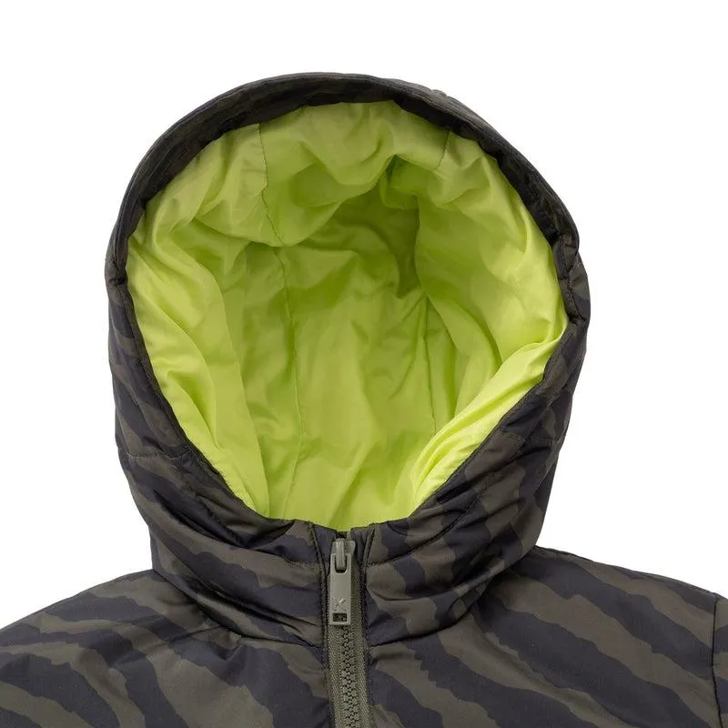 Manteau matelassé imprimé tigre kaki pour garçons