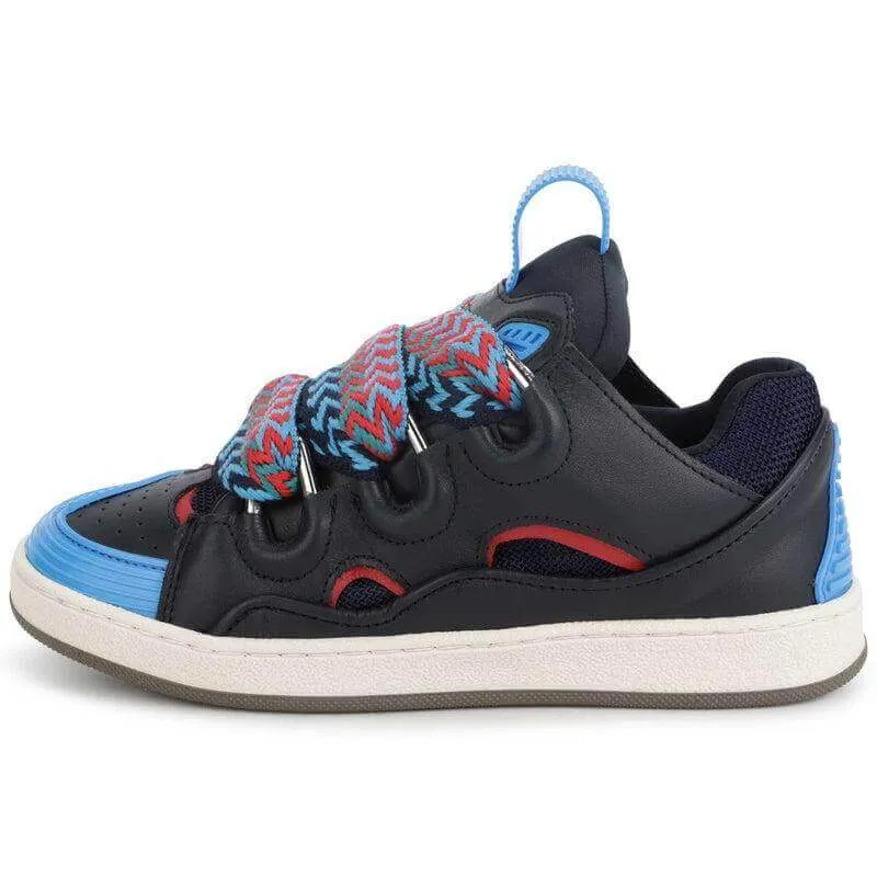 Baskets en Cuir Noir pour Garçons