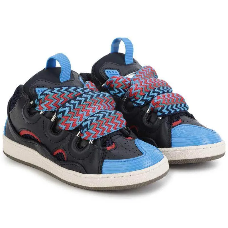 Baskets en Cuir Noir pour Garçons