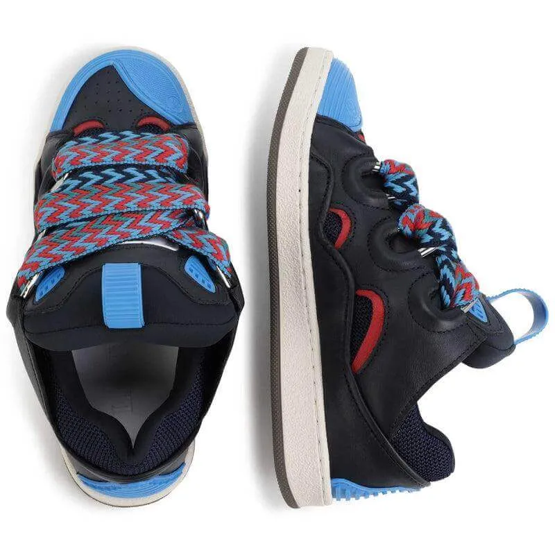 Baskets en Cuir Noir pour Garçons