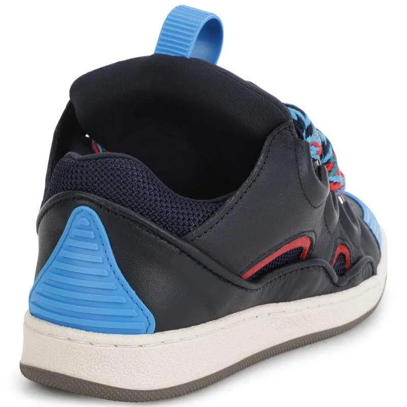 Baskets en Cuir Noir pour Garçons