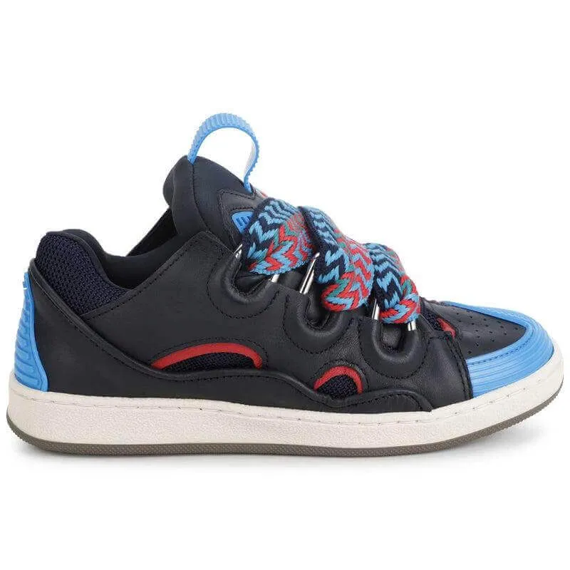 Baskets en Cuir Noir pour Garçons