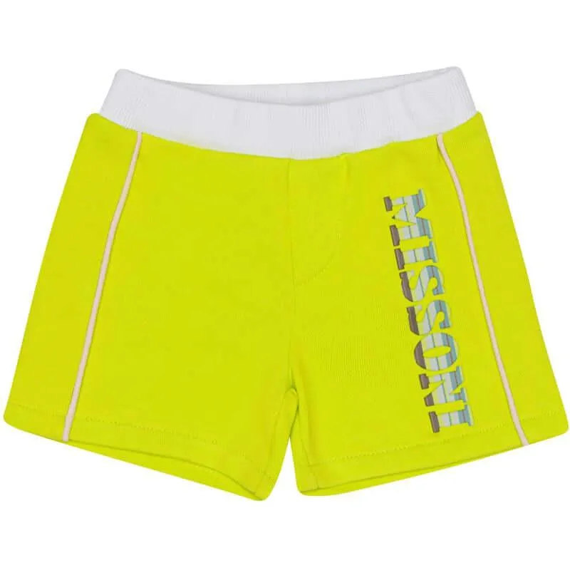 Short en Jersey de Coton avec Logo pour Garçons