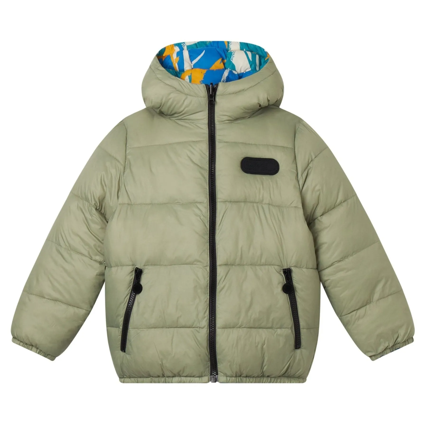 Manteau Doudoune Réversible Vert pour Garçons