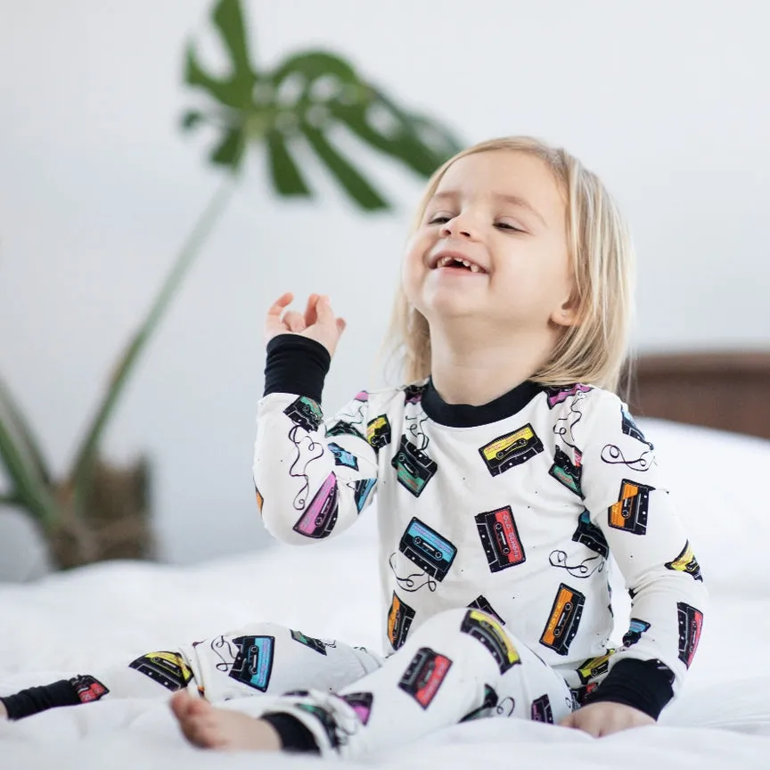 Pyjama 2 pièces Bright Cassettes Bamboo par Peregrine Kidswear