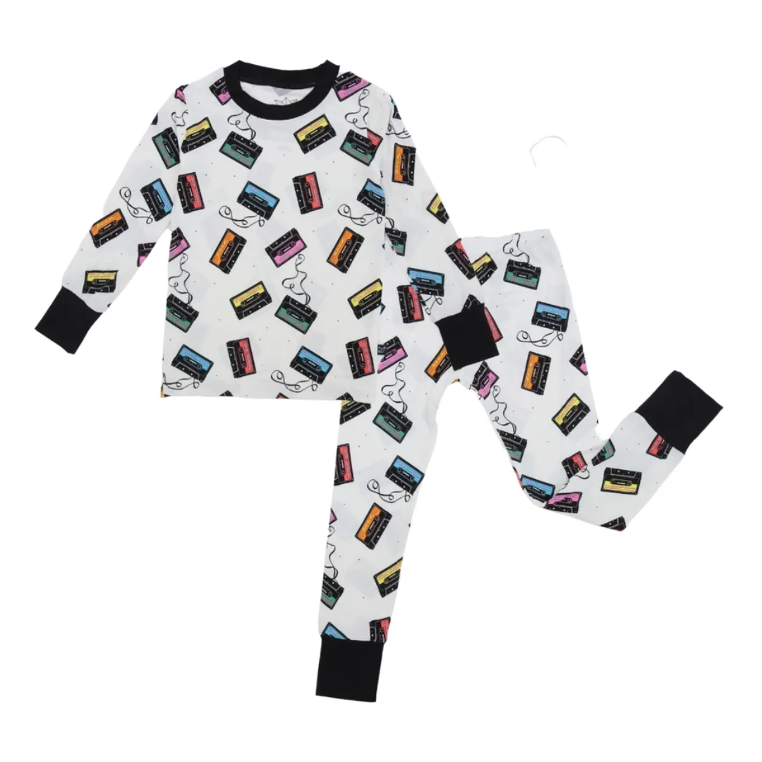 Pyjama 2 pièces Bright Cassettes Bamboo par Peregrine Kidswear