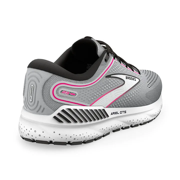 Brooks Womens Ariel GTS 23 - Gris/Noir/Rose (1203901B078) Brooks