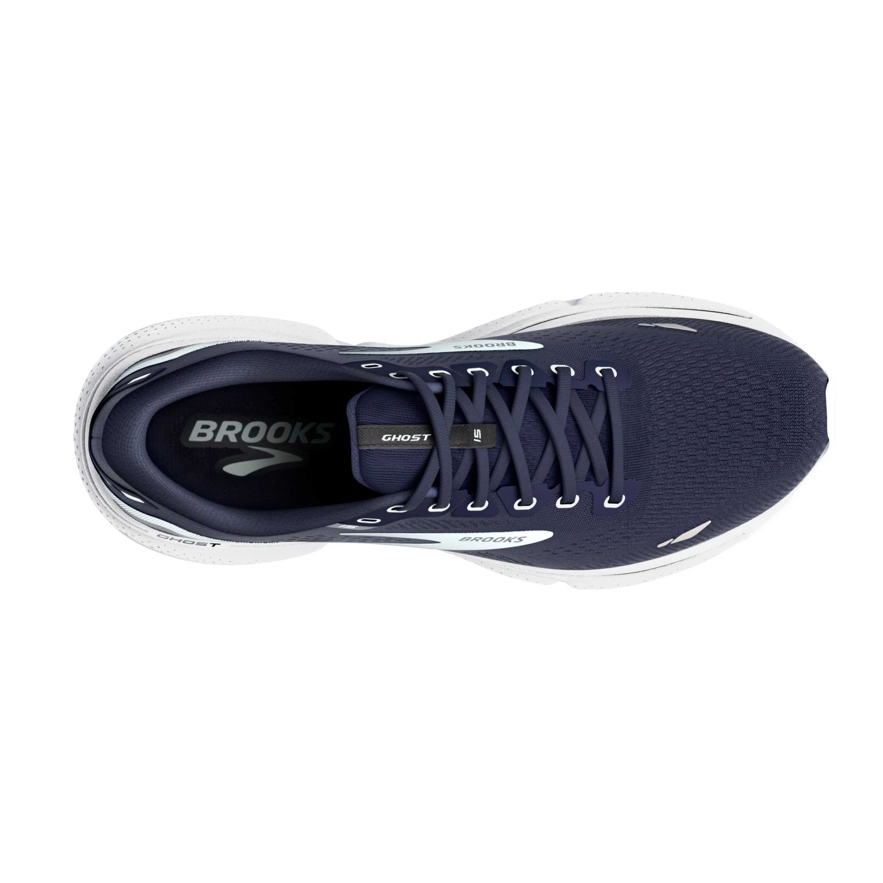 Brooks Womens Ghost 15 - Bleu marine/Perle/Air salin (1203801B450) Brooks