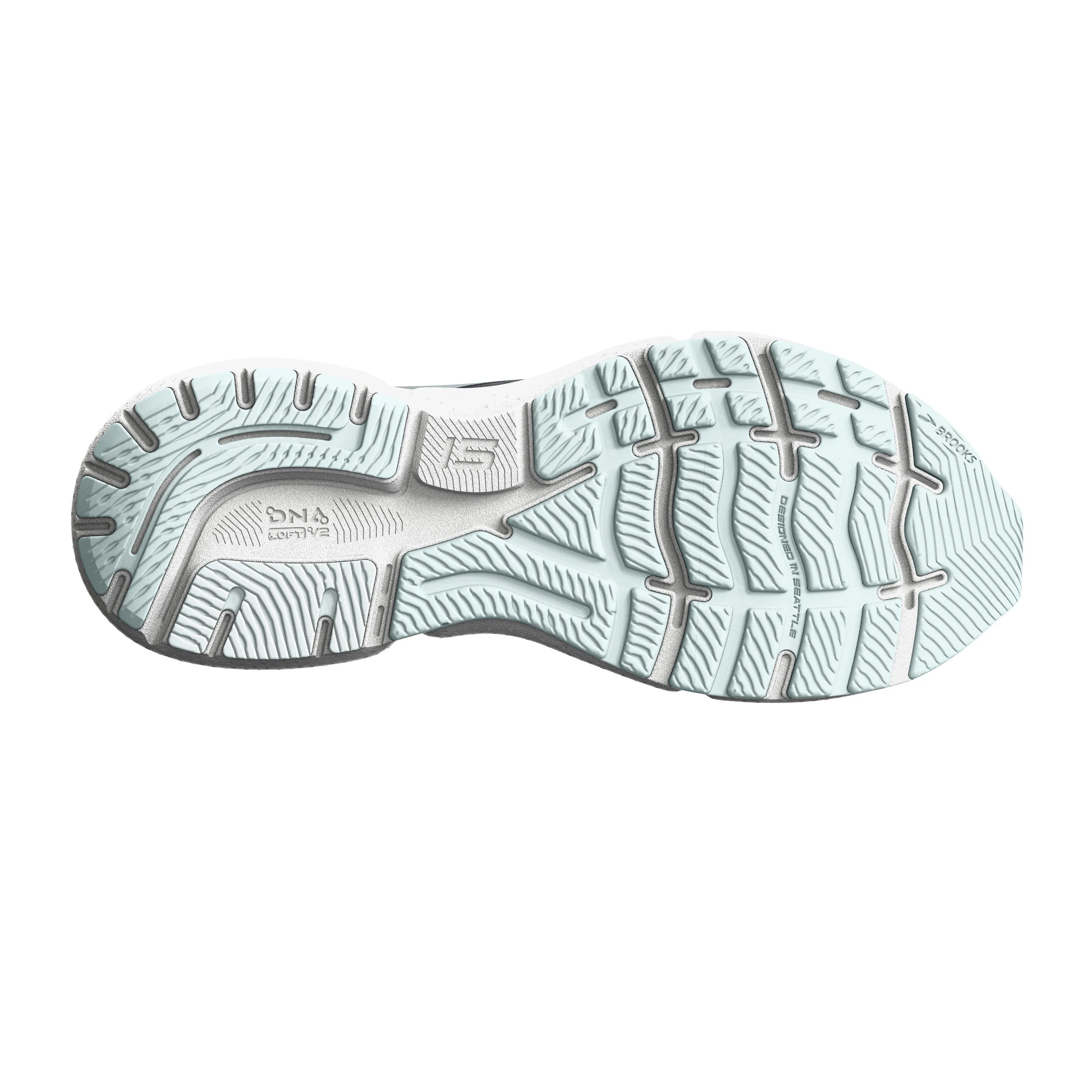Brooks Womens Ghost 15 - Bleu marine/Perle/Air salin (1203801B450) Brooks