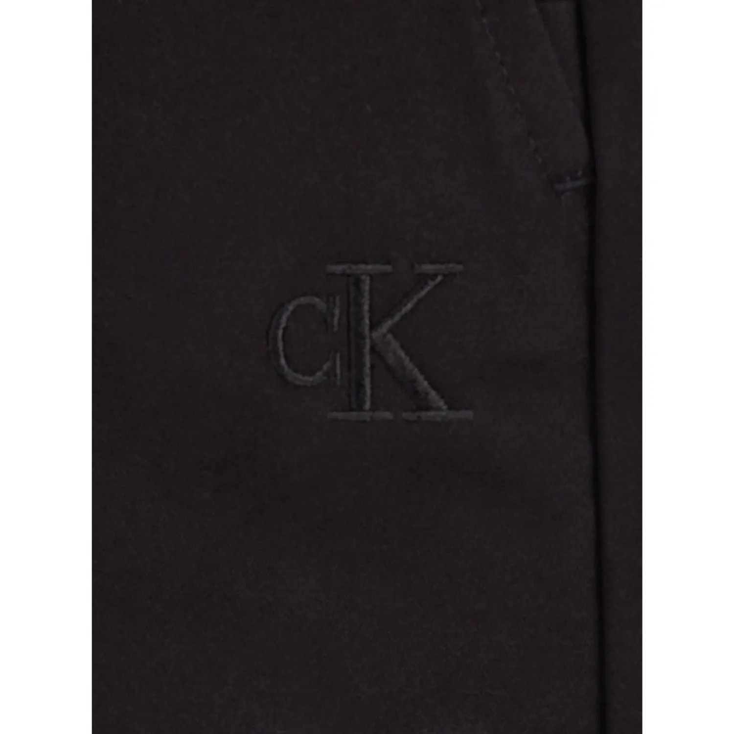 Calvin Klein Ck Pantalon Chino en Coton Noir Tissé Calvin Klein