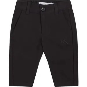 Calvin Klein Ck Black Cotton Woven Chino Pants Calvin Klein
