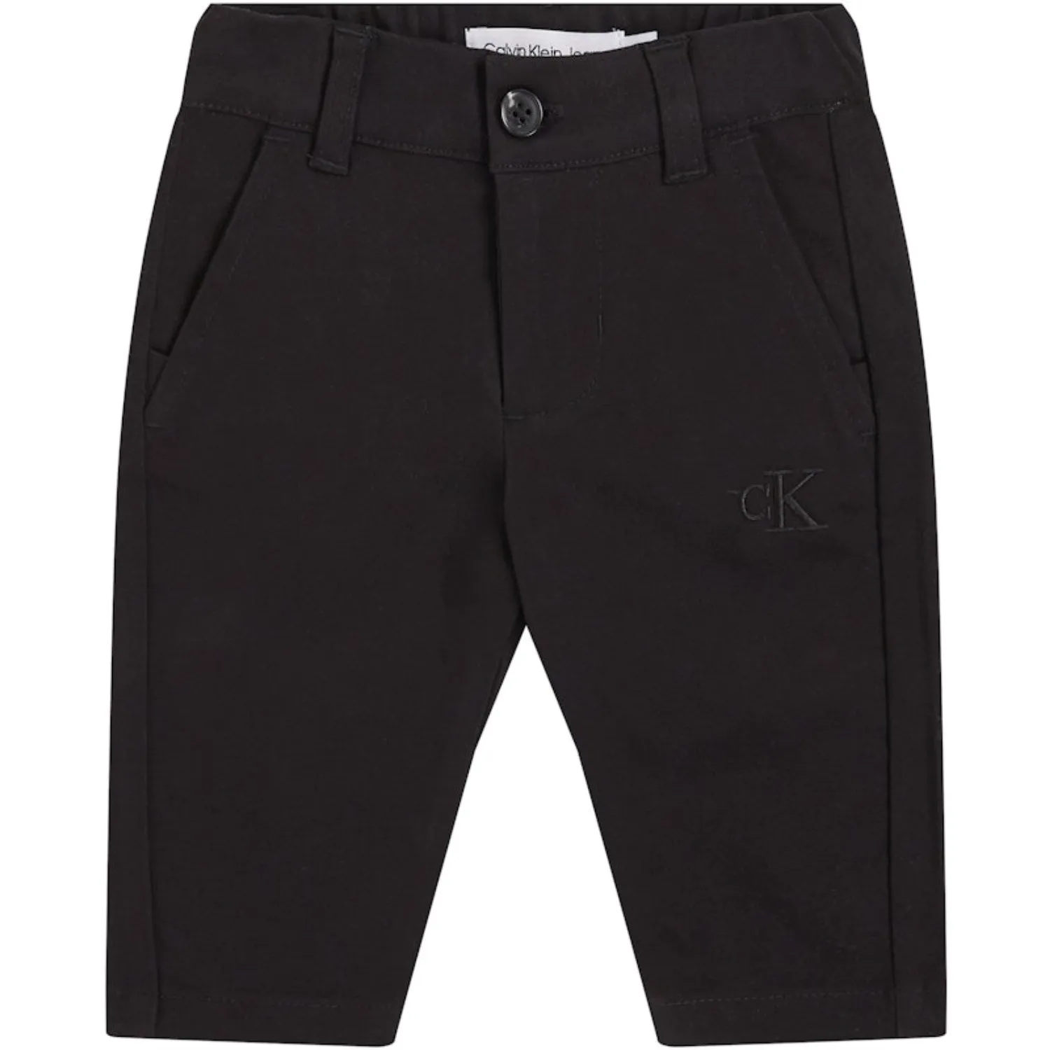 Calvin Klein Ck Pantalon Chino en Coton Noir Tissé Calvin Klein