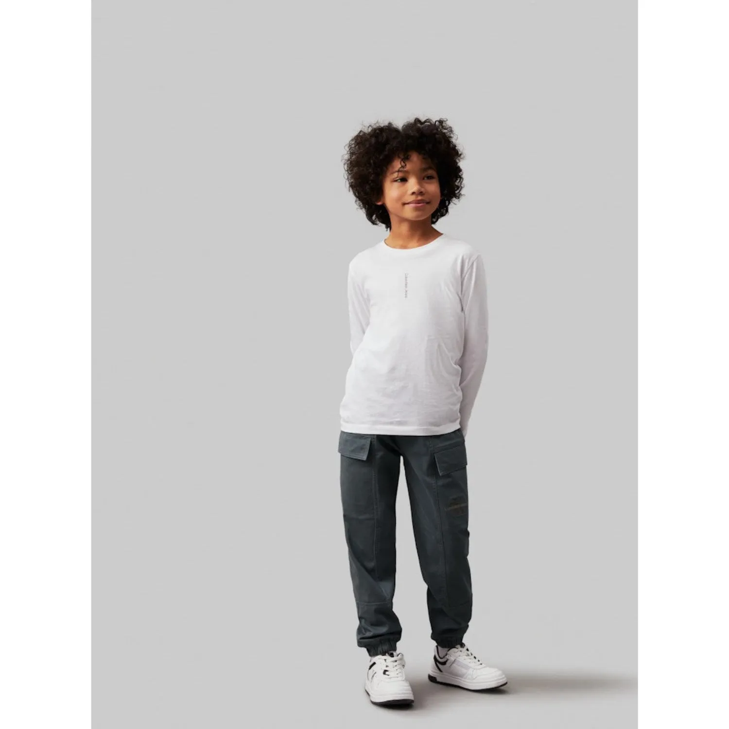 Calvin Klein Pantalon Cargo Tissé Essentiel Gris Infini Calvin Klein