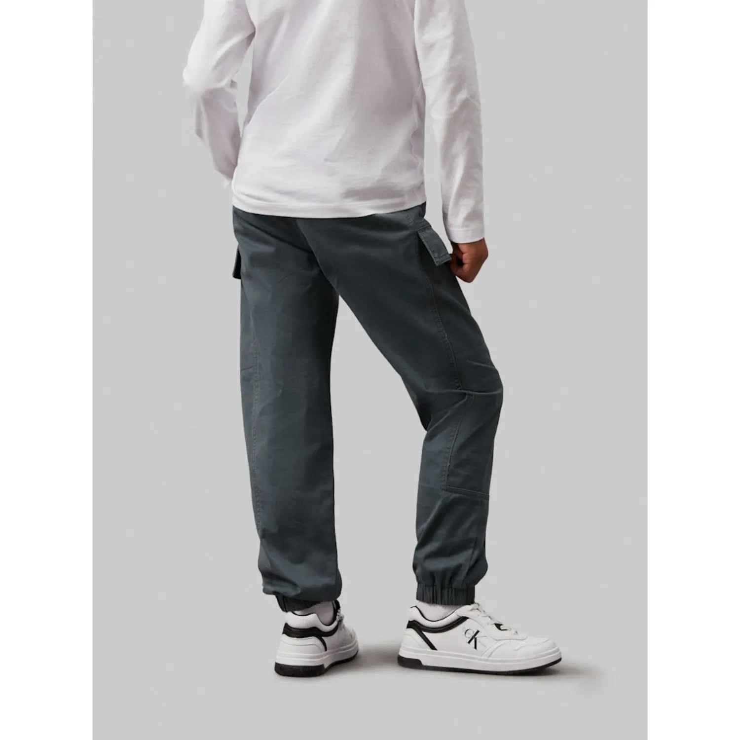 Calvin Klein Pantalon Cargo Tissé Essentiel Gris Infini Calvin Klein