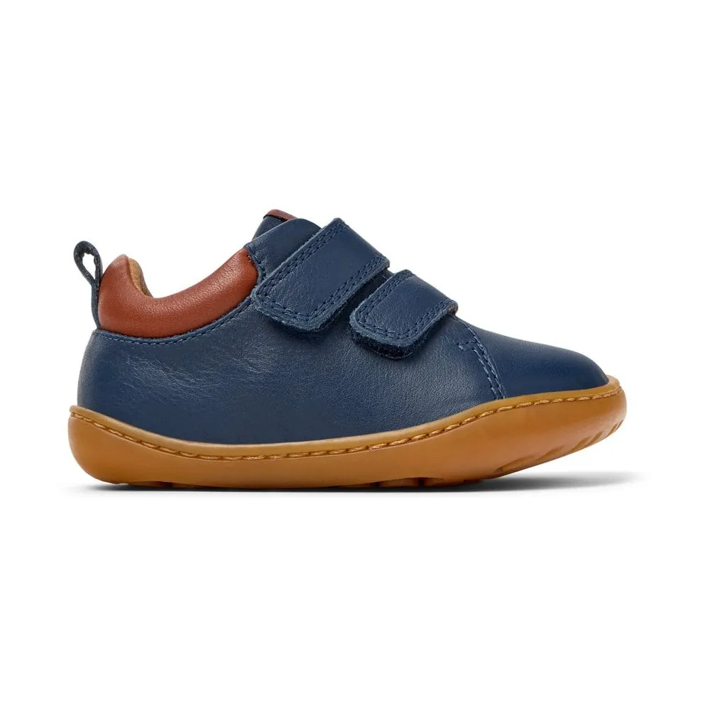 Camper: Peu Cami Velcro - Bleu / Marron
