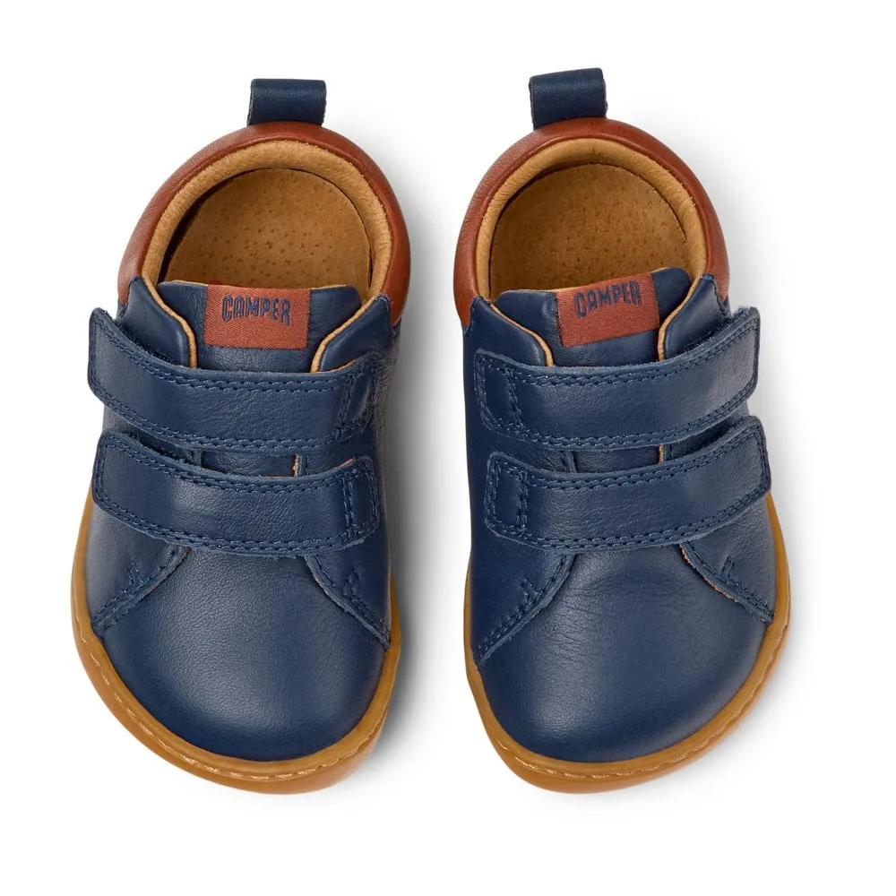 Camper: Peu Cami Velcro - Bleu / Marron
