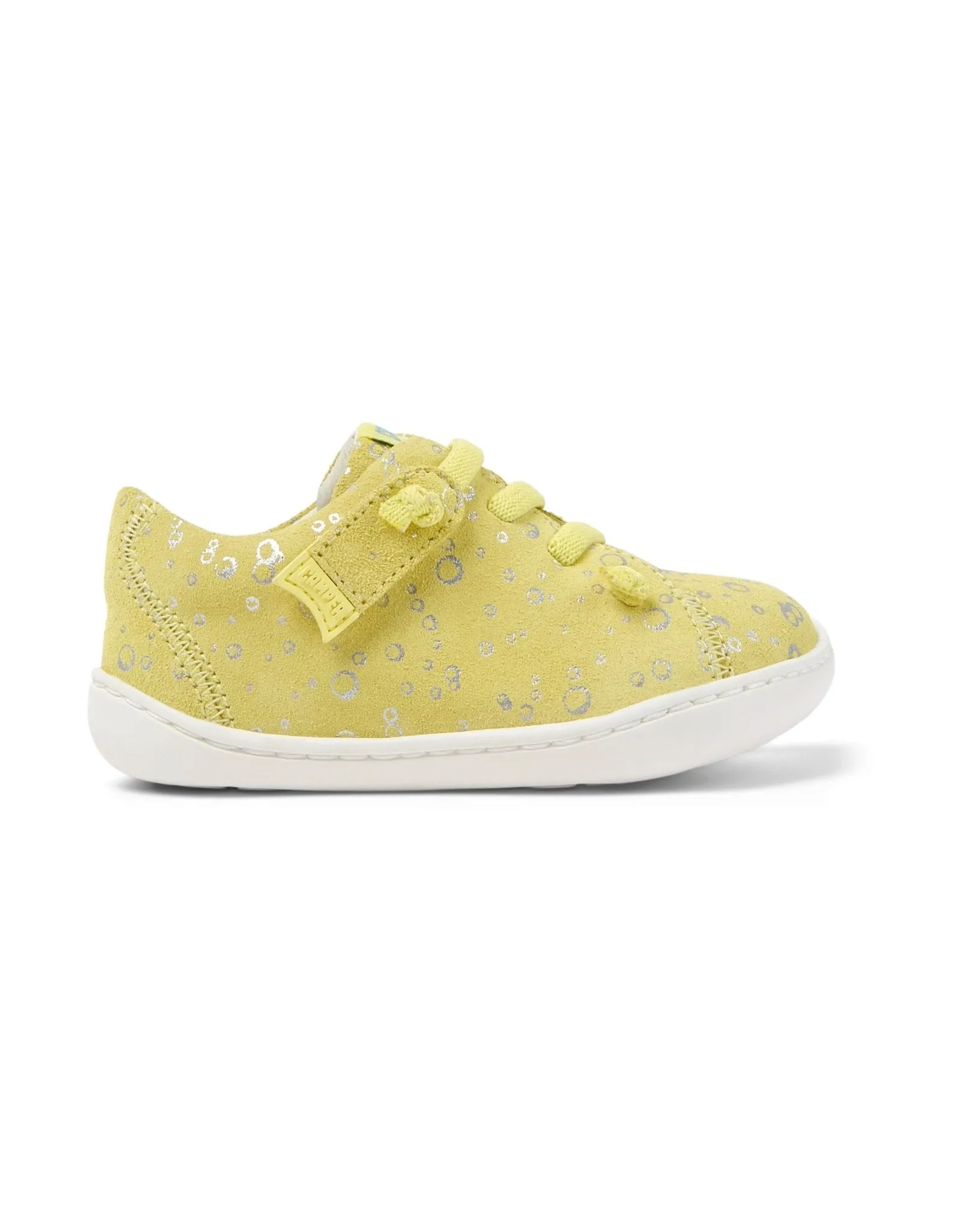 Camper: Chaussures Velcro pour enfants Peu Cami - Bulles jaunes
