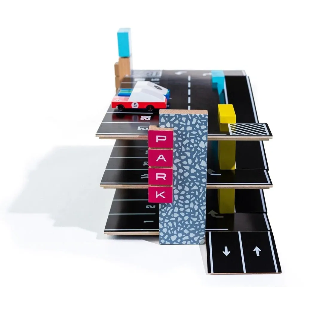 Garage de stationnement magnétique pour voitures en bonbon Candylab