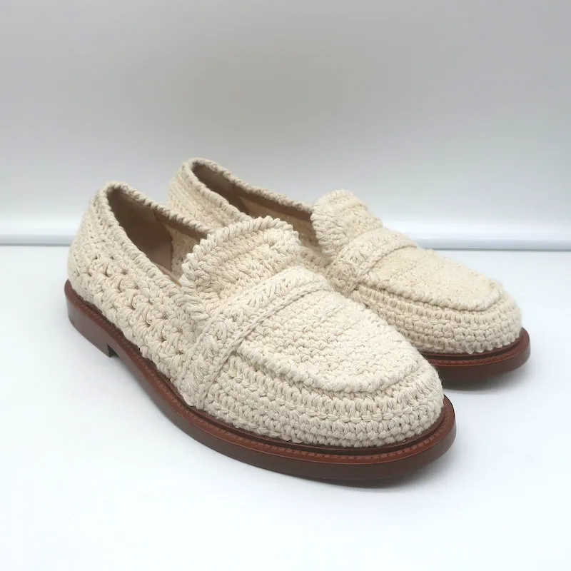 Chloe Kalya Mocassins en Crochet Ivoire Taille 38 Ballerines Nouvelles à Enfiler