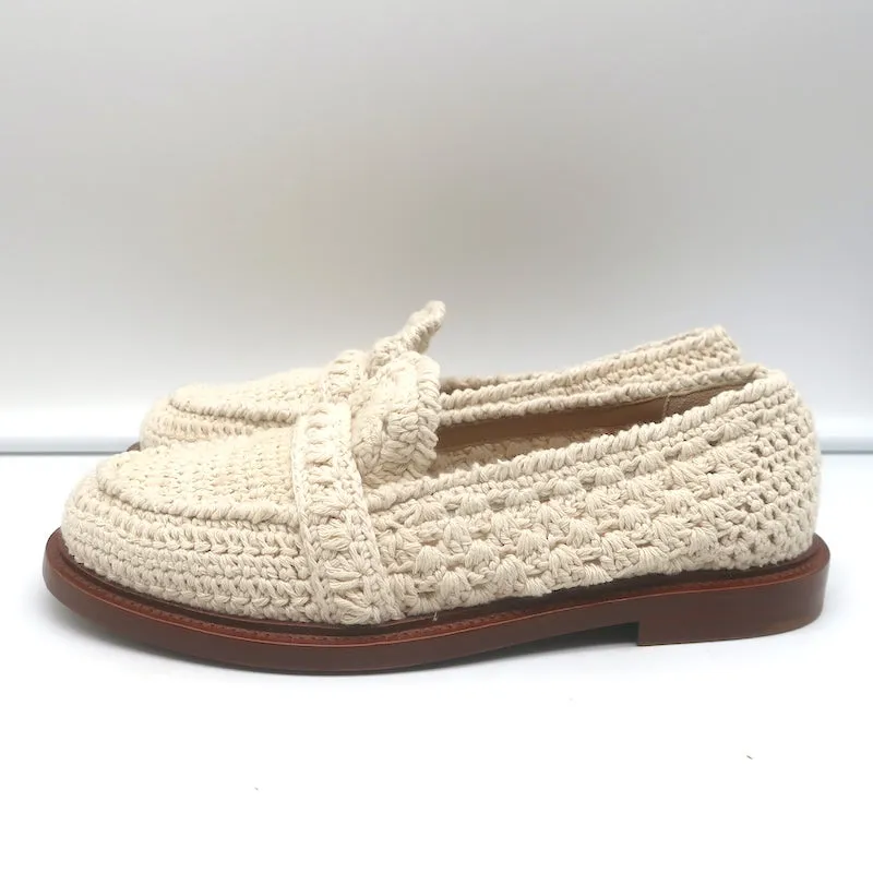 Chloe Kalya Mocassins en Crochet Ivoire Taille 38 Ballerines Nouvelles à Enfiler