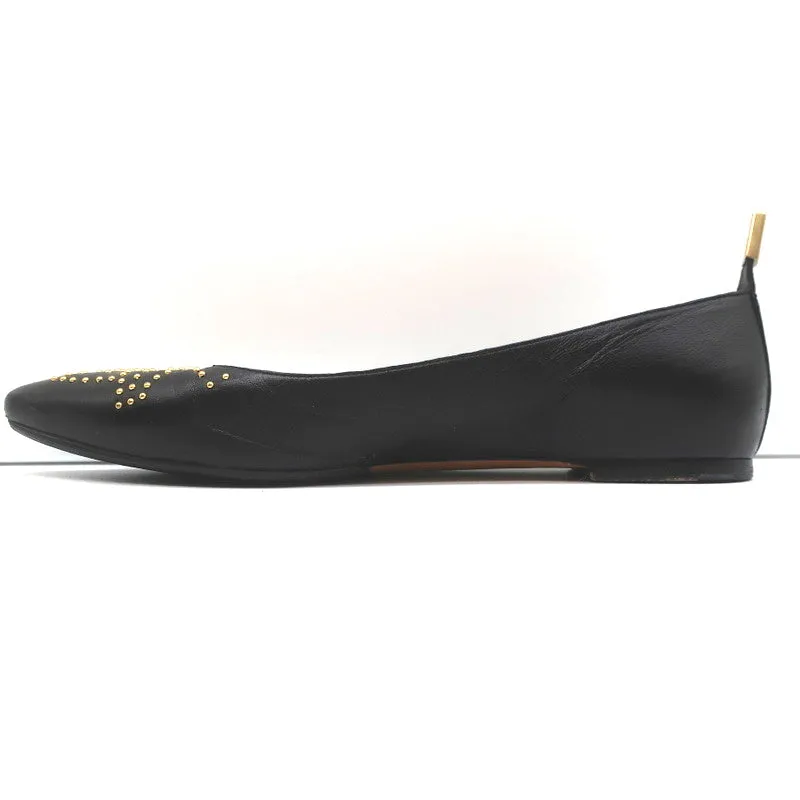 Chloe Susanna Ballerines à Clous Cuir Noir Taille 39