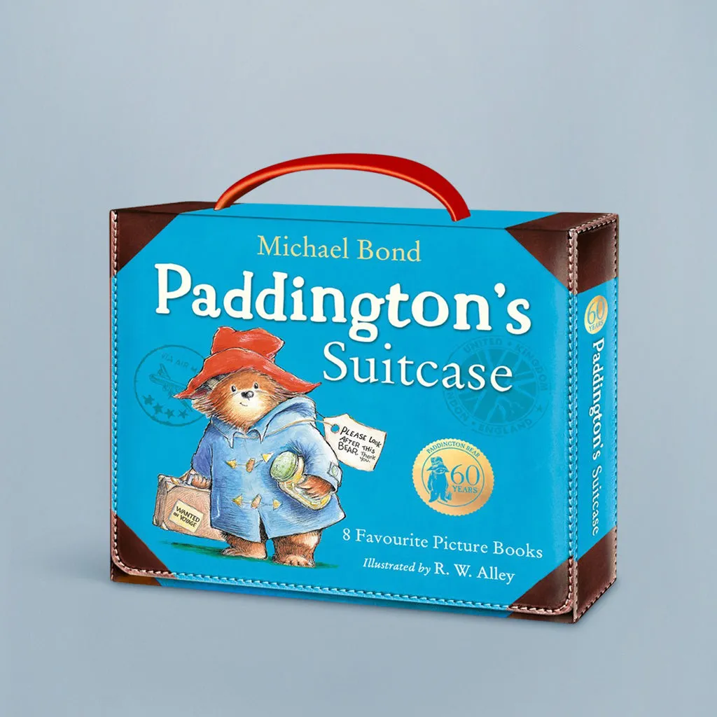 Ensemble Cadeau Classique Paddington avec Peluche à Bottes et Collection de Livres Valise