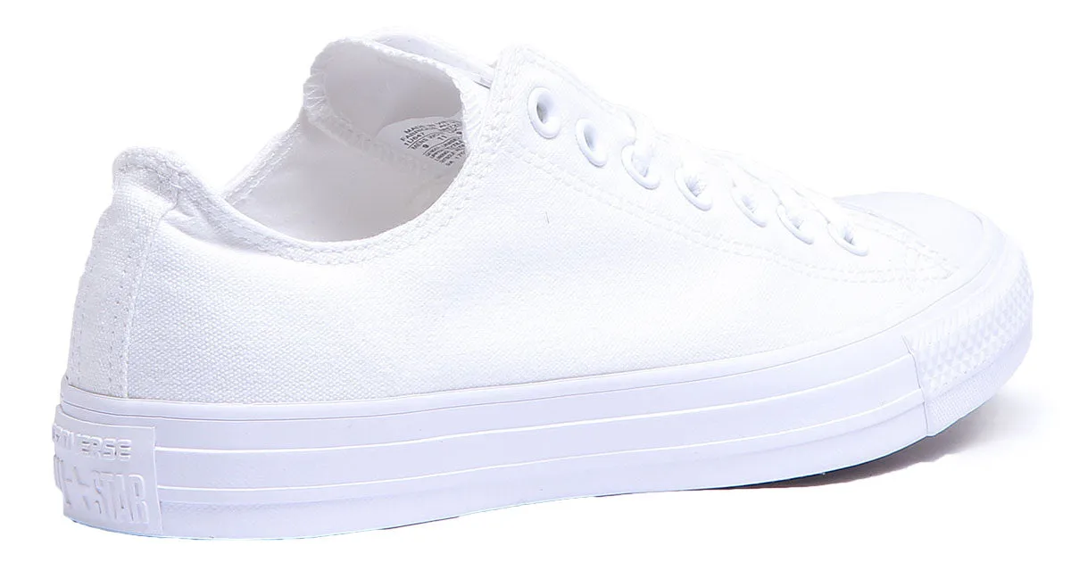 Converse 1U647 CT All Star Low Baskets en Blanc Uni pour Homme Chaussures Converse