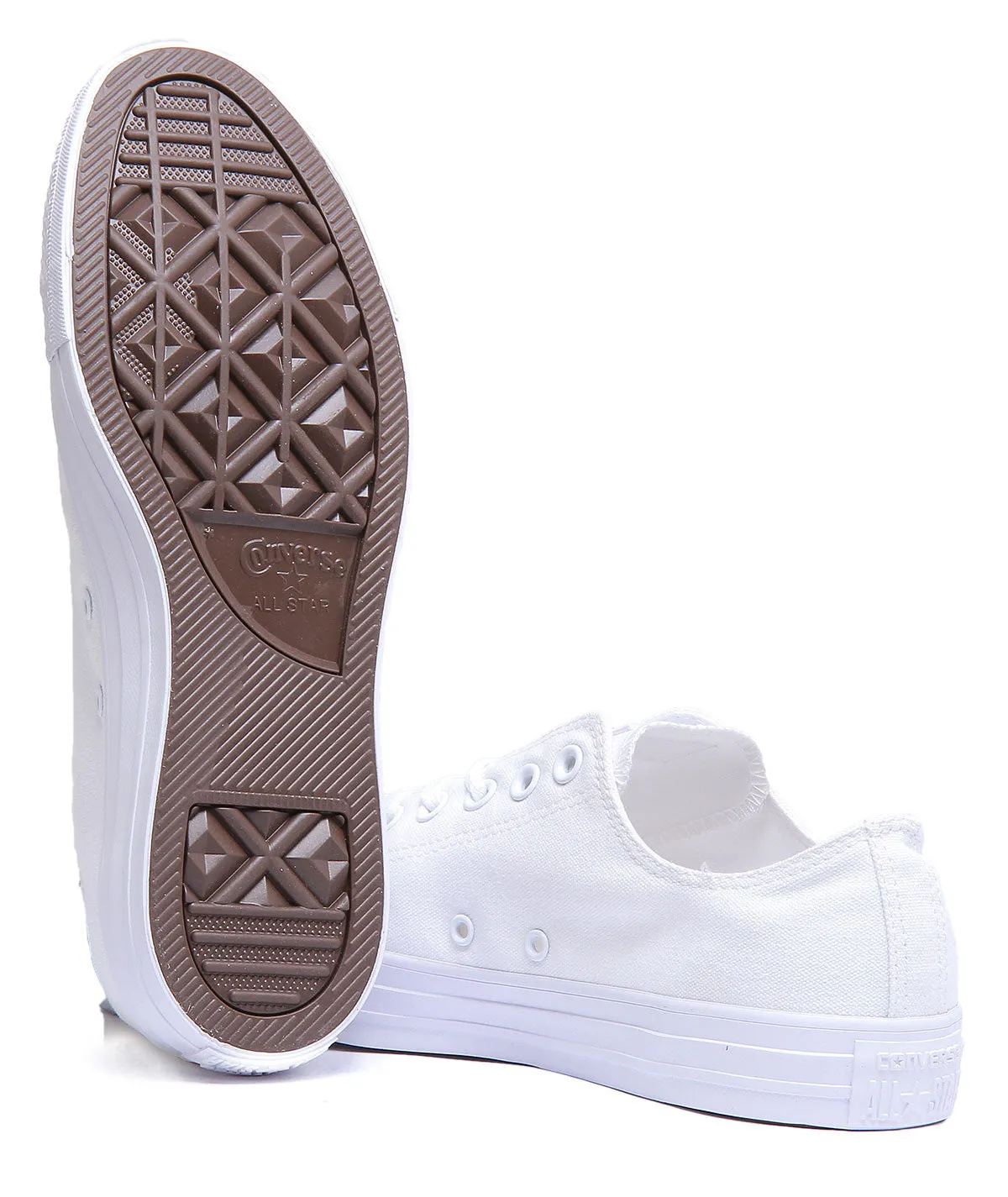Converse 1U647 CT All Star Low Baskets en Blanc Uni pour Homme Chaussures Converse