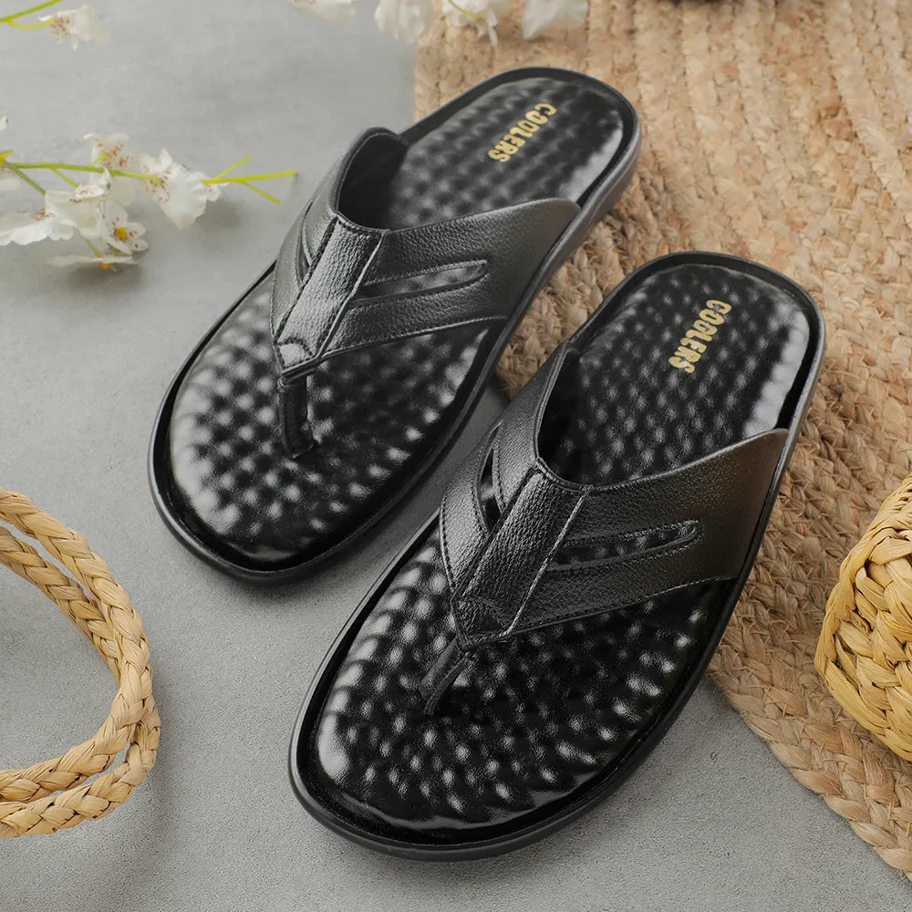 Coolers Noir Pantoufles Décontractées Pour Hommes HML-2E Par Liberty