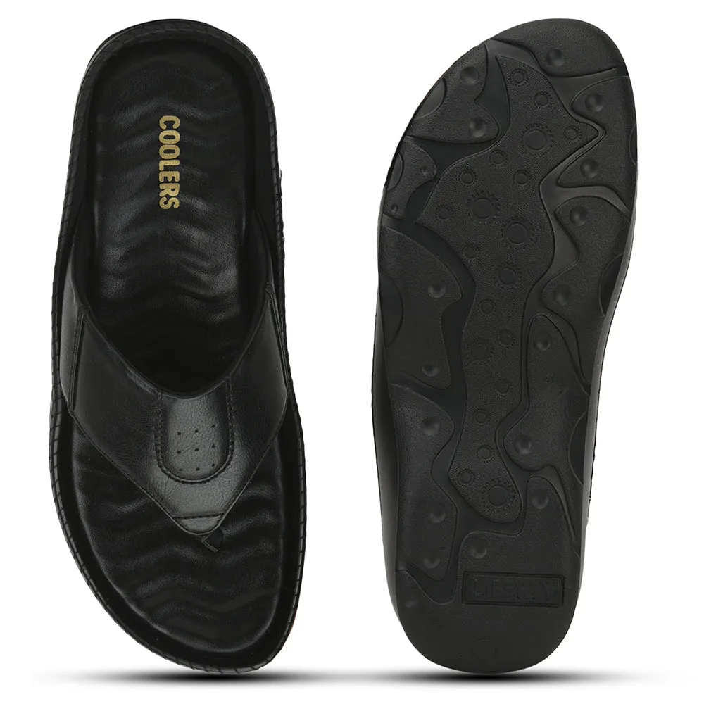 Coolers Noir Pantoufles Décontractées Pour Hommes META-1 Par Liberty
