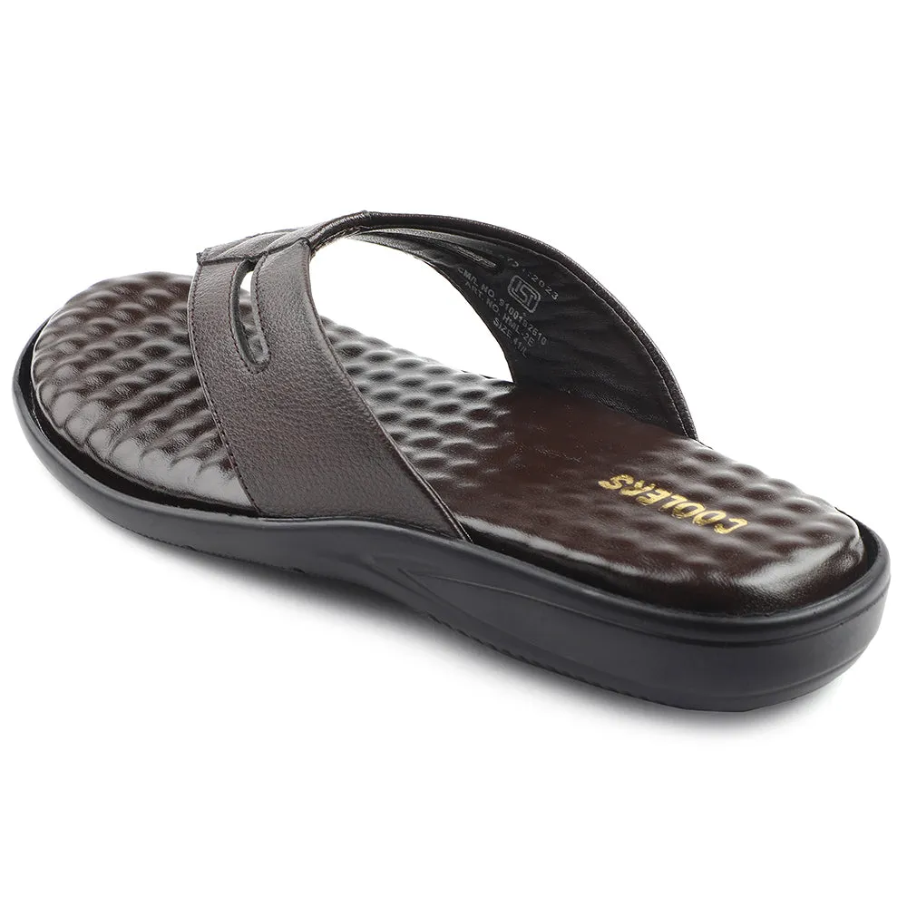 Chaussons décontractés marron pour hommes HML-2E par Liberty