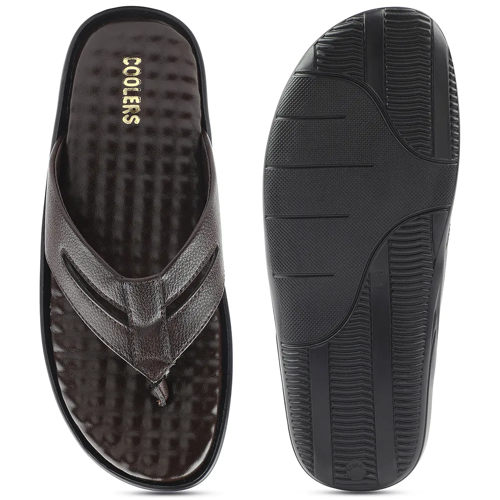 Chaussons décontractés marron pour hommes HML-2E par Liberty