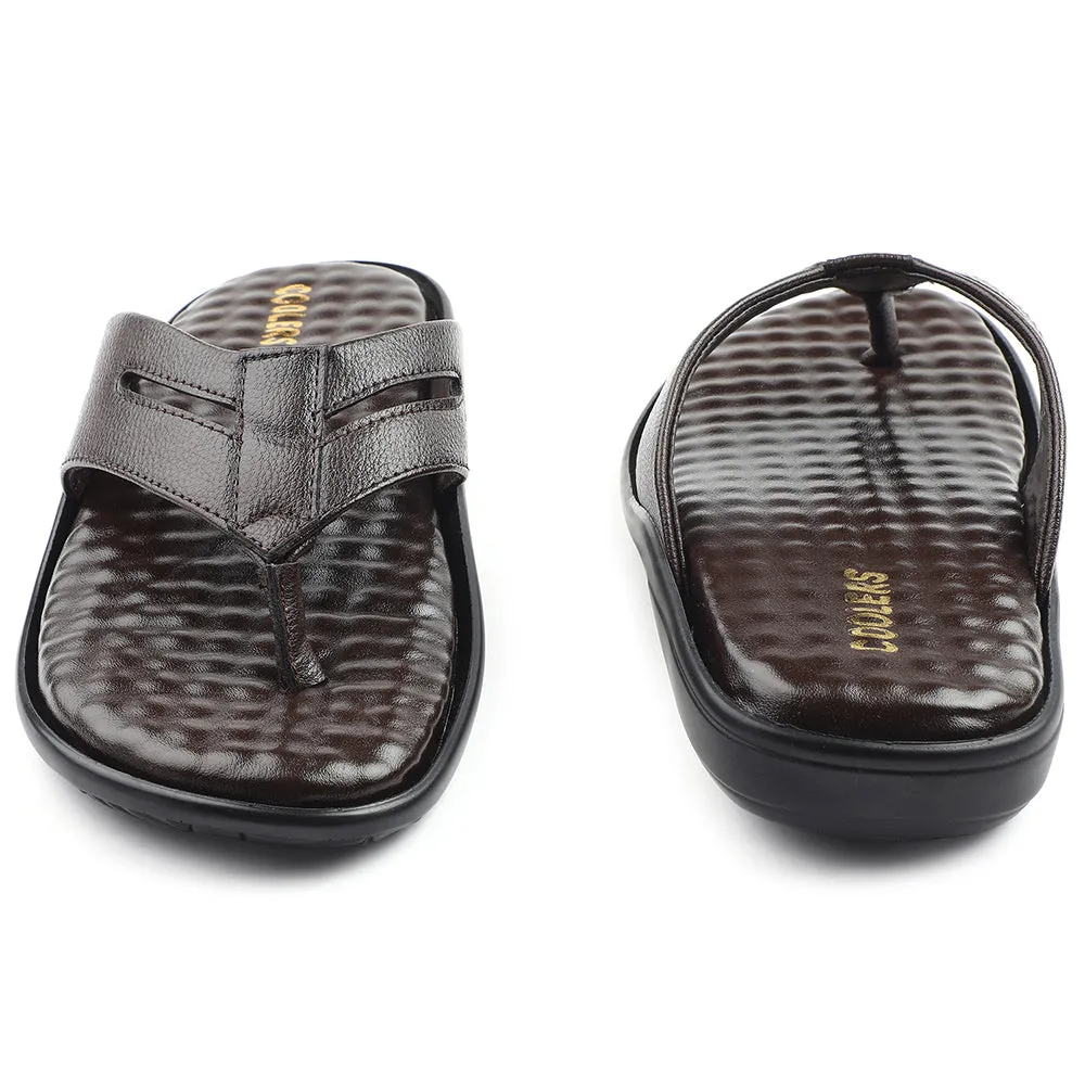 Chaussons décontractés marron pour hommes HML-2E par Liberty