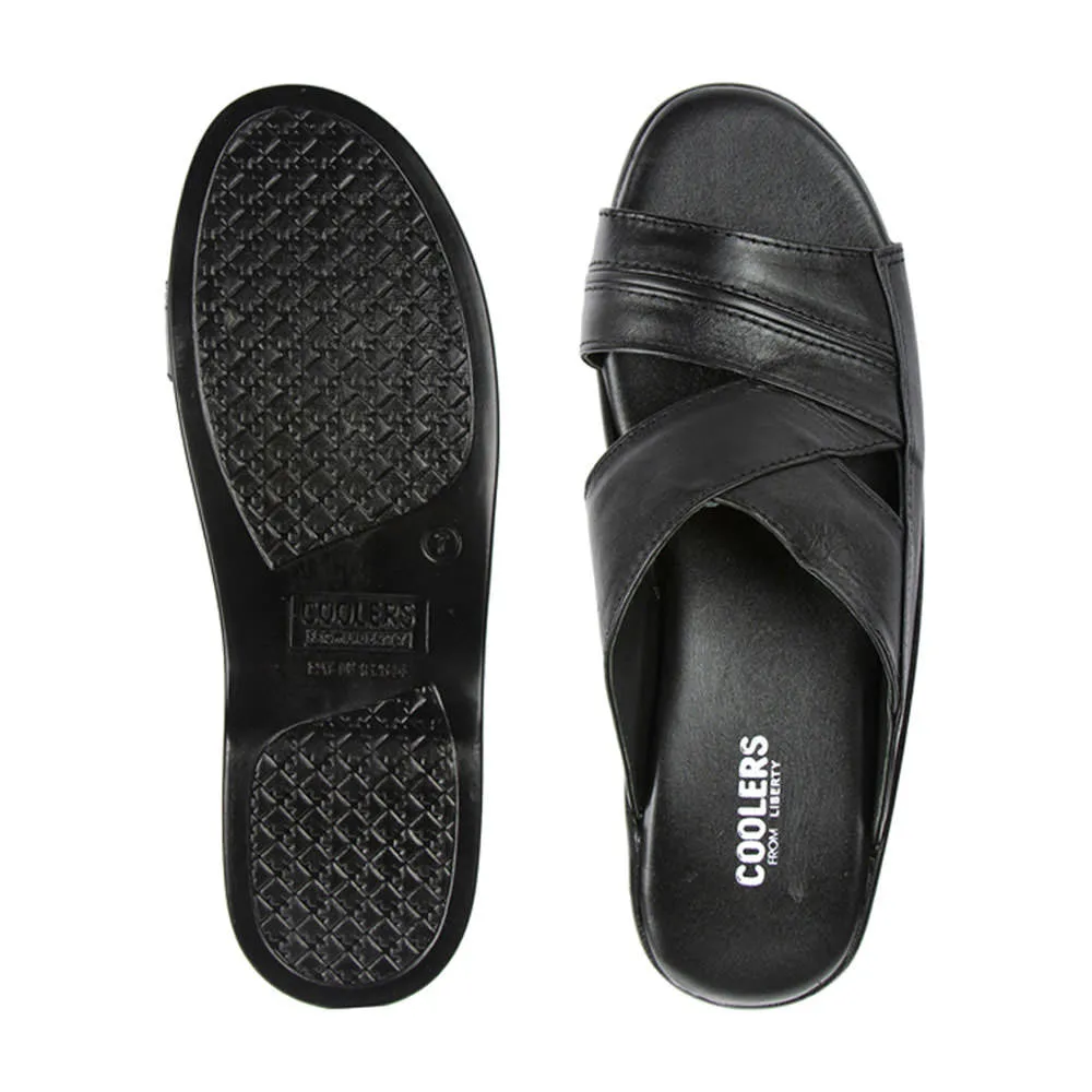 Chaussons décontractés noirs pour hommes Coolers 7123-79 par Liberty