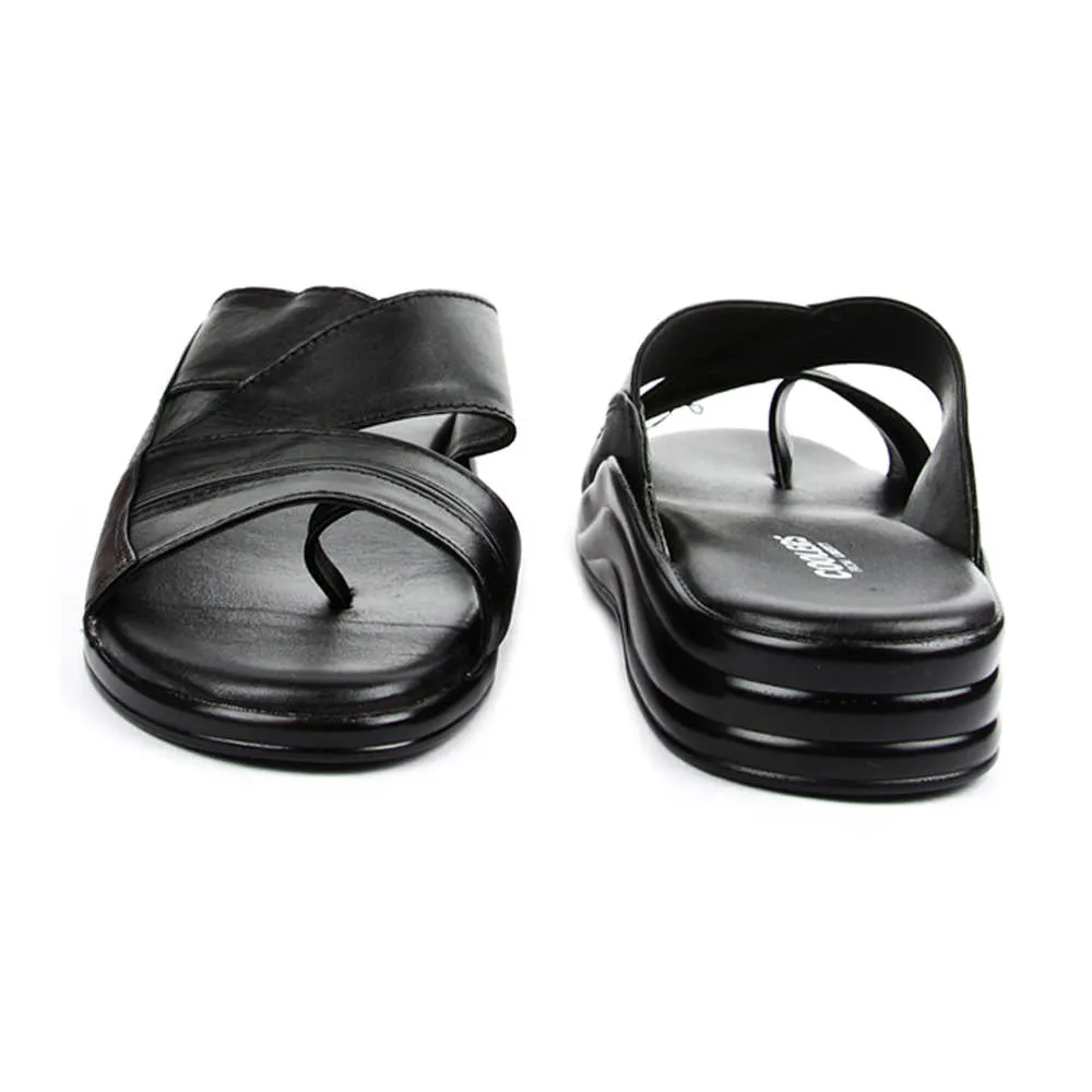 Chaussons décontractés noirs pour hommes Coolers 7123-79 par Liberty