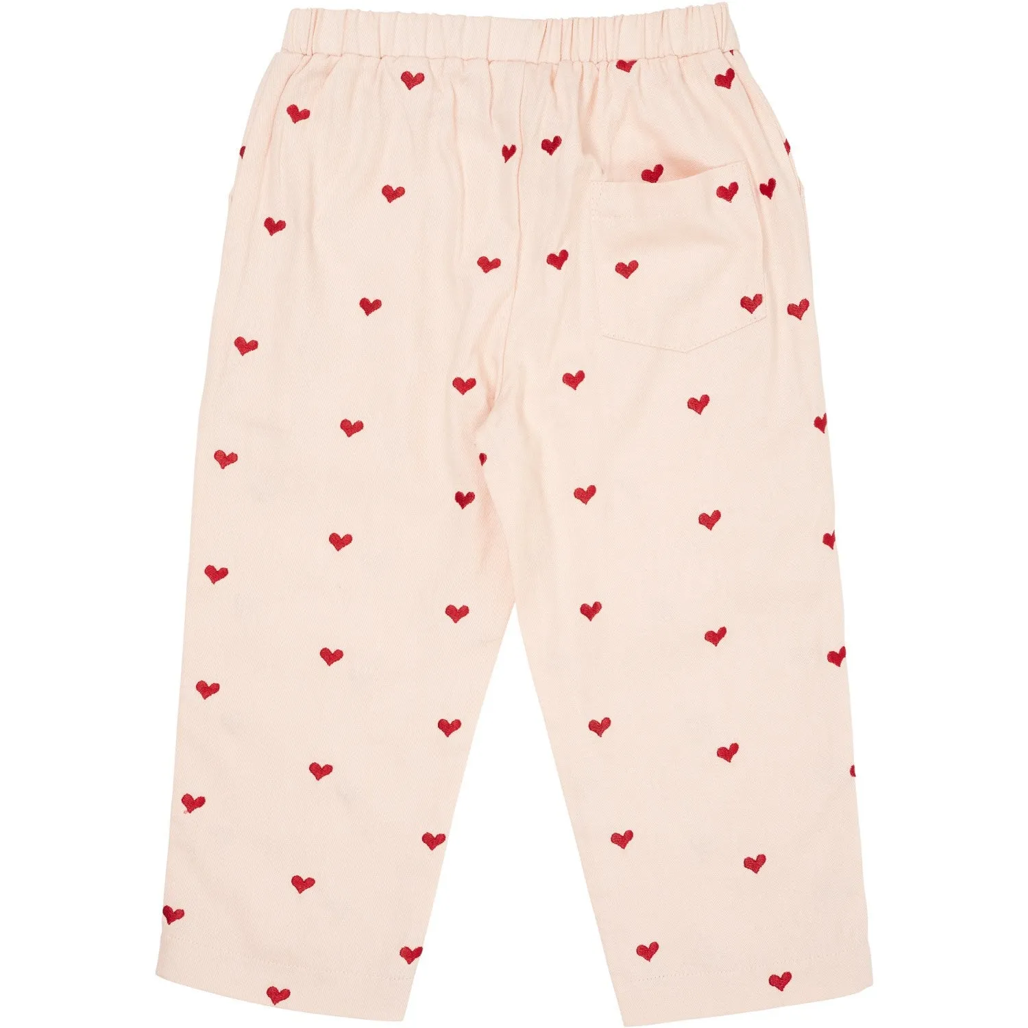 COPENHAGEN COLORS Pantalon en sergé cœur Rose Poussiéreux Baies Blanches Cœurs Copenhagen Colors