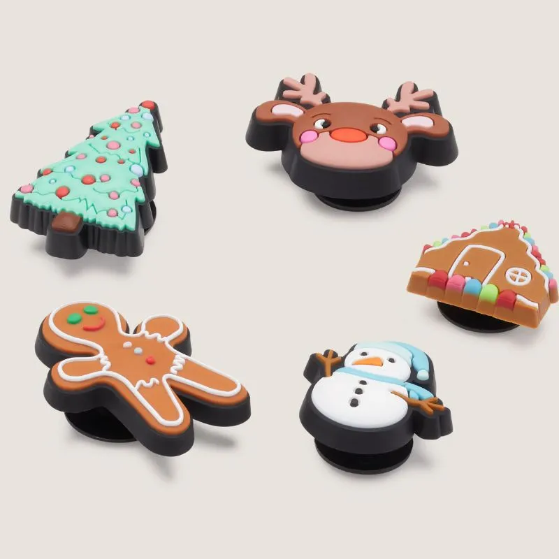 Crocs Mignons Noël Lot de 5 Chaussures avec Charms Jibbitz