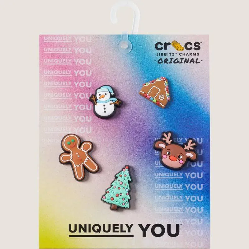Crocs Mignons Noël Lot de 5 Chaussures avec Charms Jibbitz
