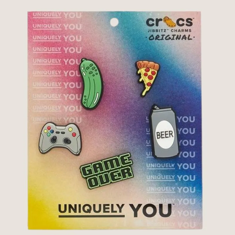 Crocs Good Gaming Mix Pack de 5 Charmes Jibbitz pour Chaussures Crocs