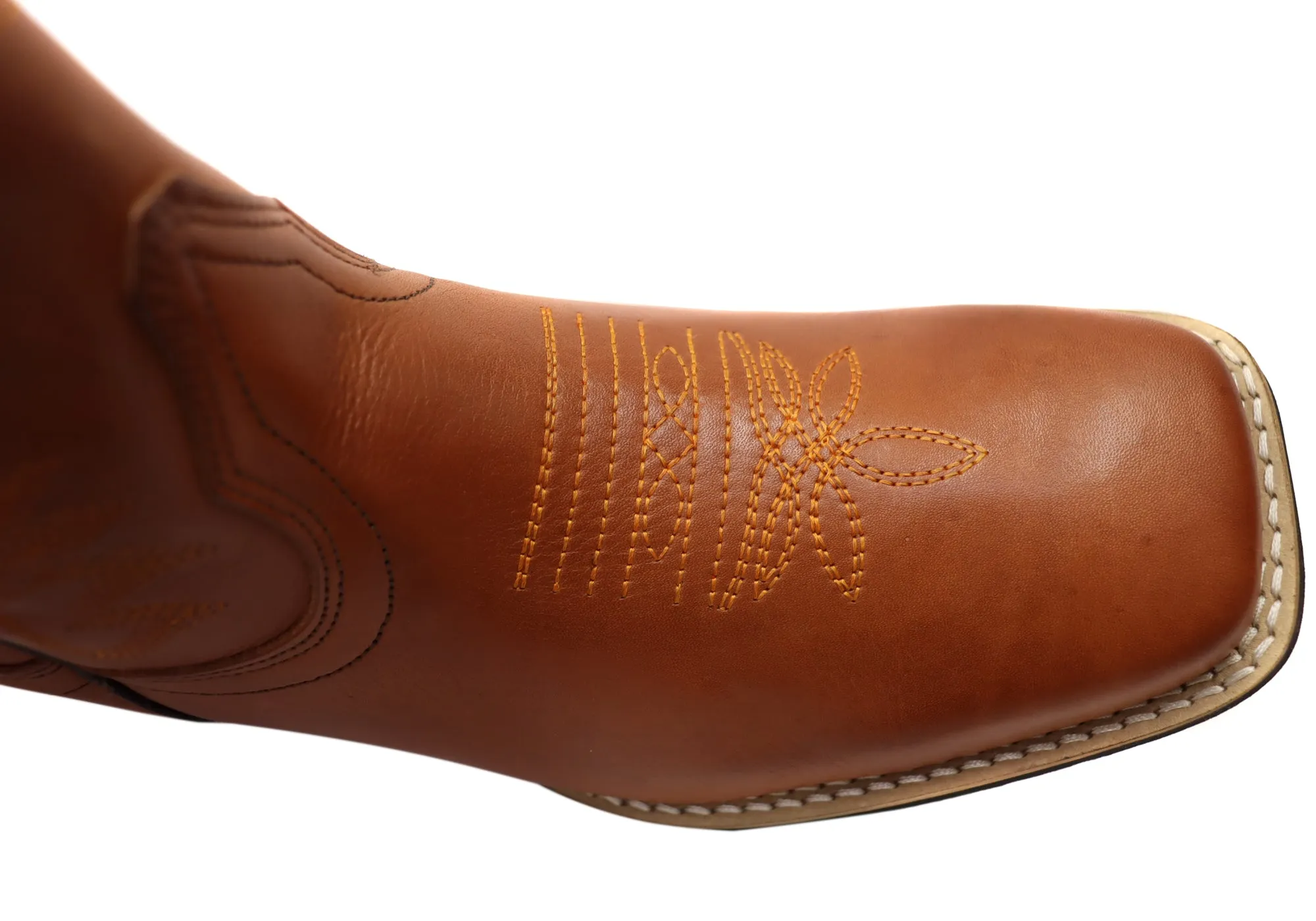 Bottes de cowboy ouest confortables en cuir pour hommes D Milton Houston - Chaussures D Milton