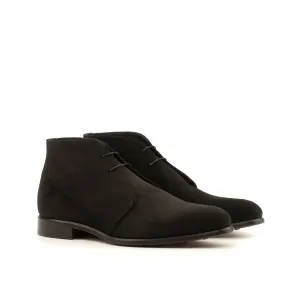 Dapperfam Shoes DapperFam Vivace in Black Men's Lux Suede Chukka